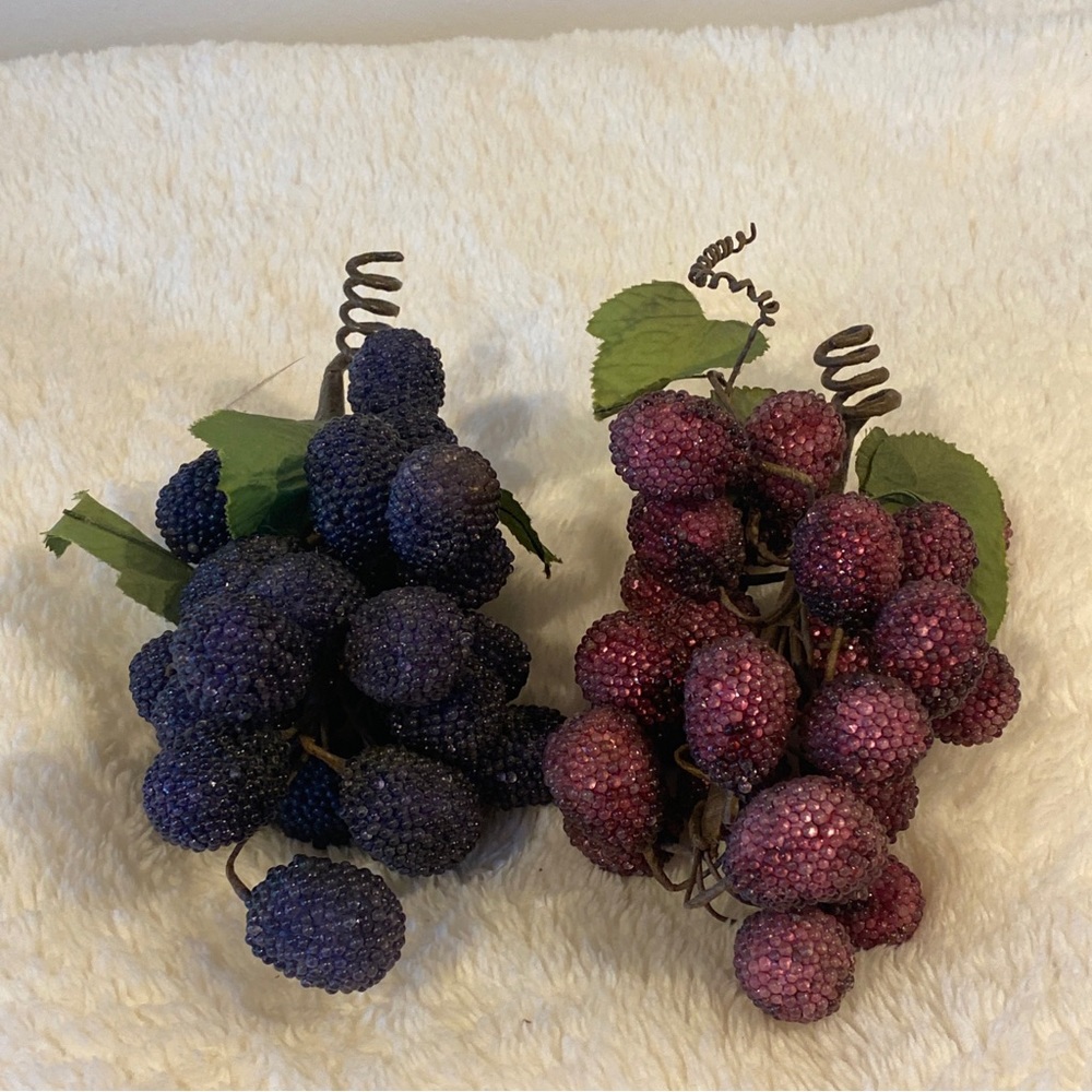 Beaded Sugared Faux Fruit and Vegetables 9 pieces - Picture 3 of 4